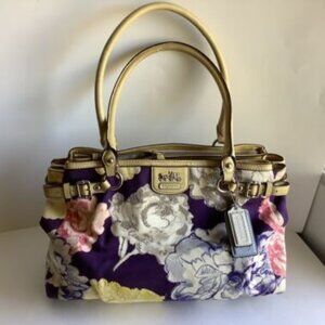 Coach Madison Maggie Kara Floral Handbag Tote Bag Purse
